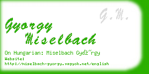 gyorgy miselbach business card